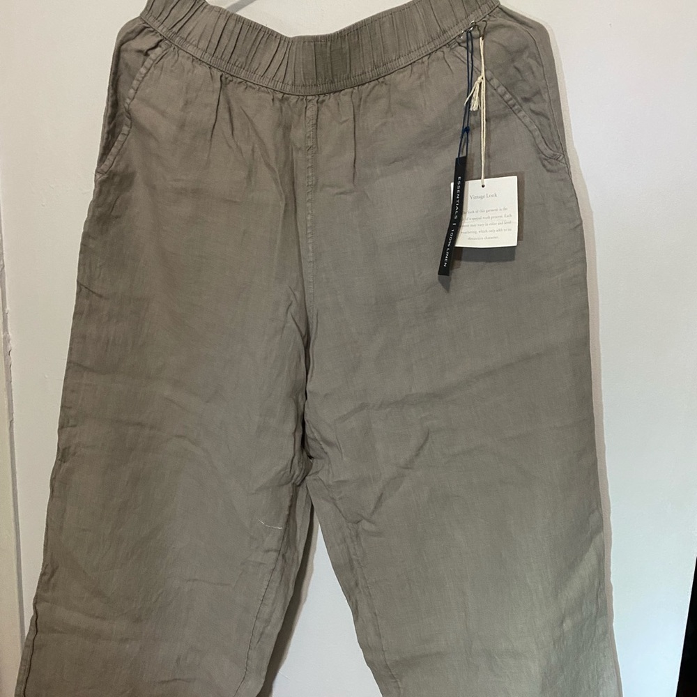 Linen cropped pants